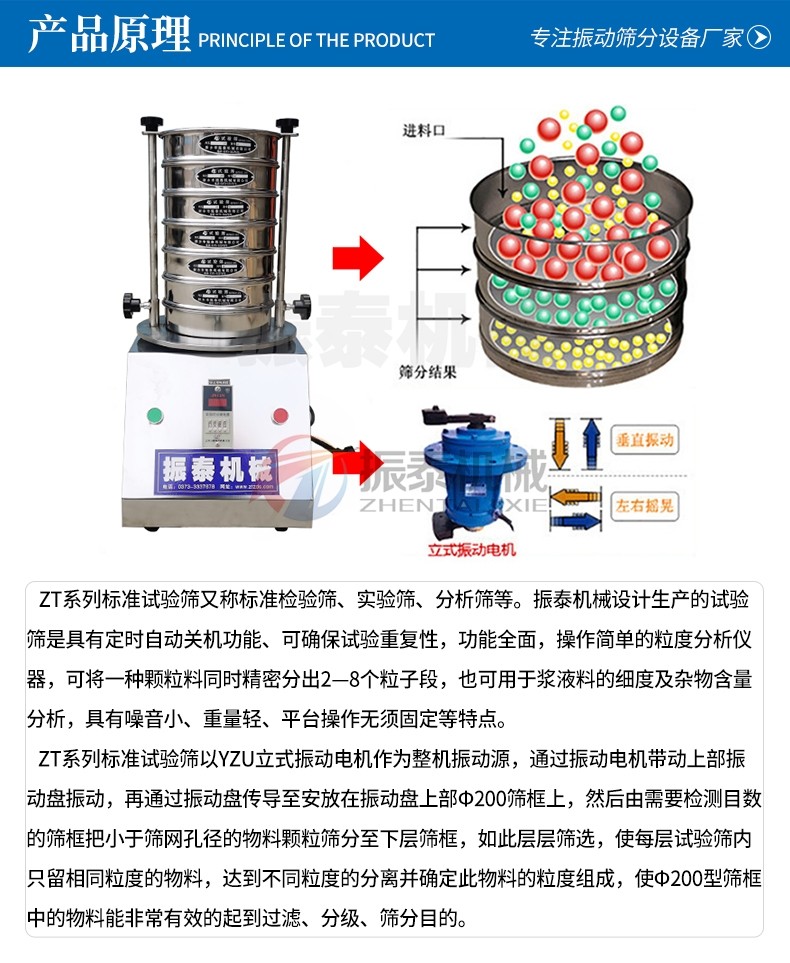 钨粉试验筛产品原理