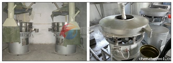 旋振筛工作现场